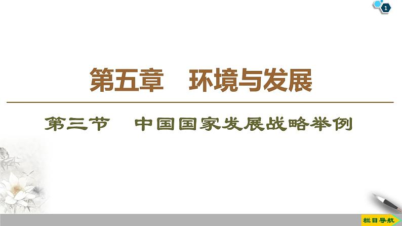 人教版（2019）高中地理必修二第5章 第3节　中国国家发展战略举例课件PPT第1页
