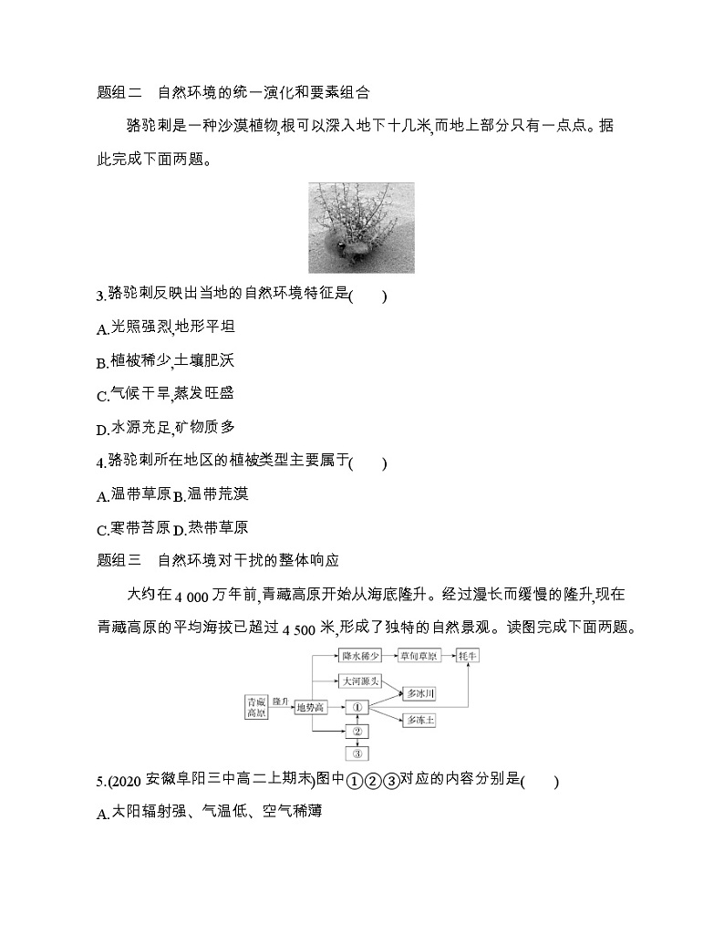 第一节　自然环境的整体性练习题02