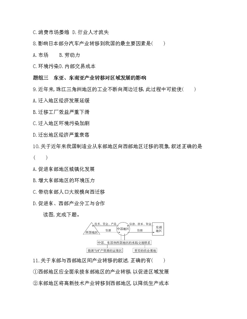 第三节　产业转移练习题03