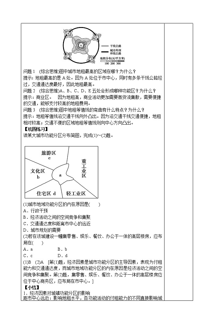 2.1   乡村和城镇空间结构(第二课时)教案02