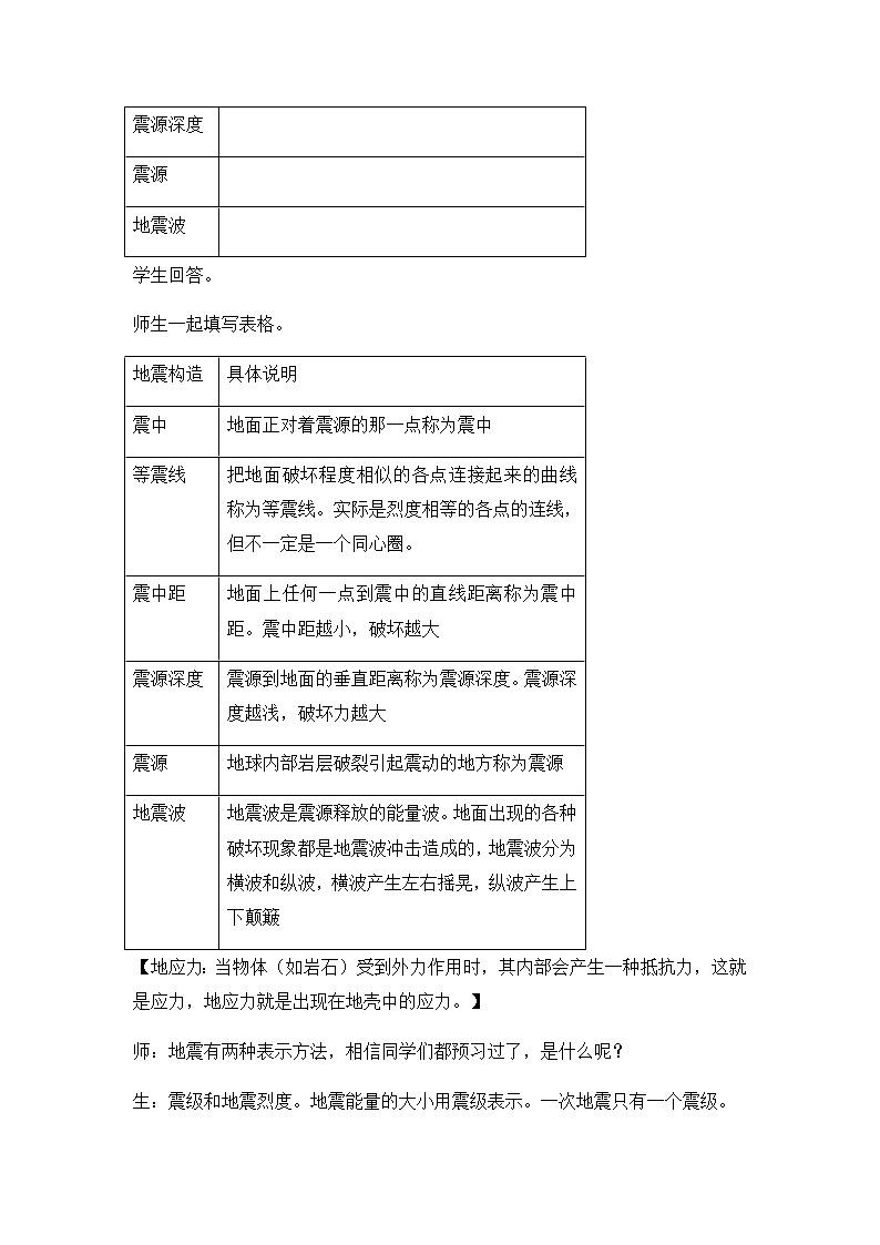 人教版（2019）必修第一册6.2地质灾害 教案03