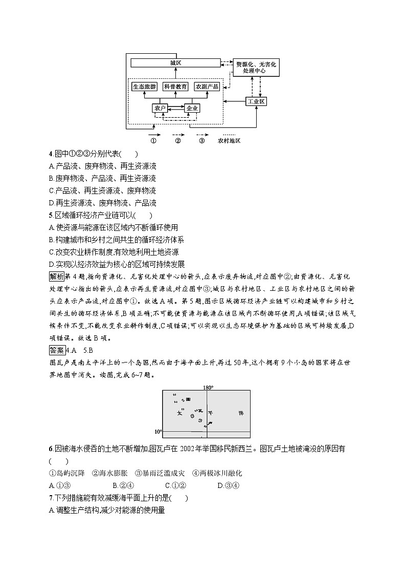 高中地理新教材湘教必修二第五章　第二节　协调人地关系,实现可持续发展练习02