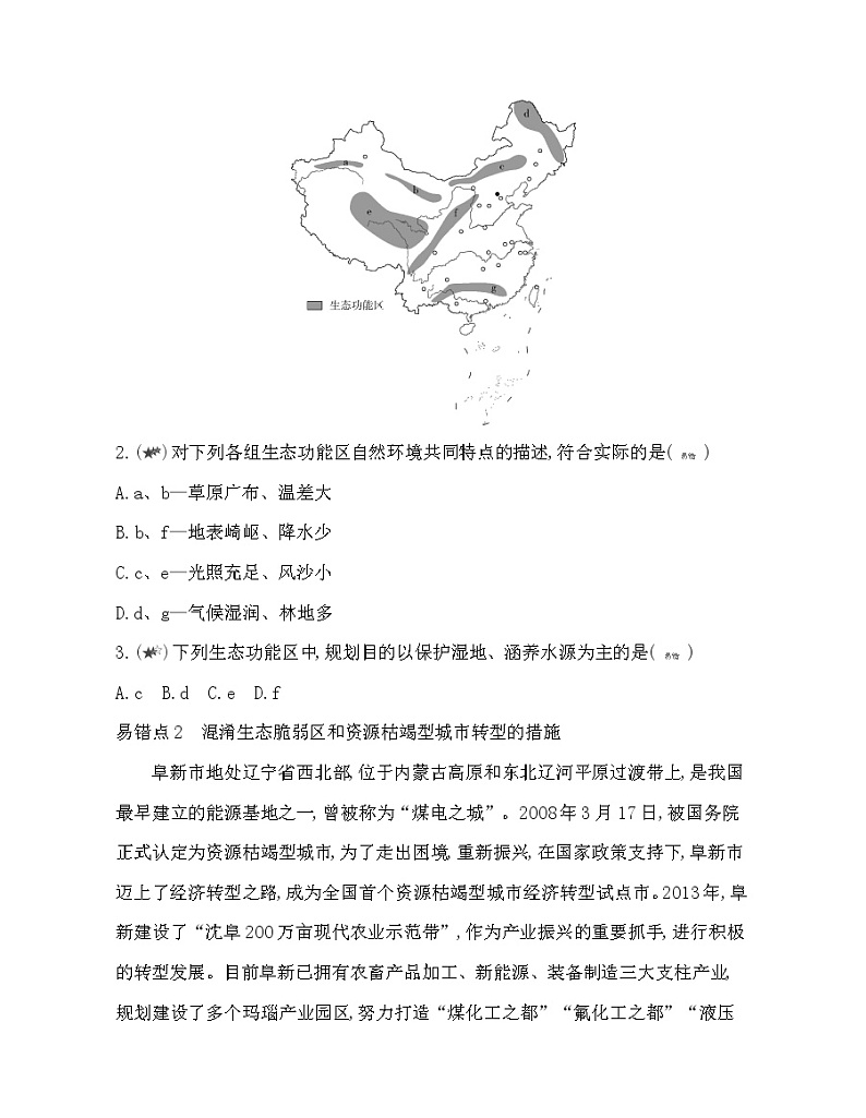 人教版2019选择性必修一第二章　资源、环境与区域发展复习提升 试卷02