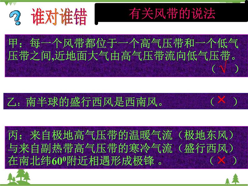 人教版高中地理必修一2.2气压带和风带 课件PPT07