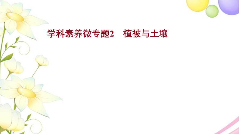 高考地理一轮复习微专题2植被与土壤课件新人教版01