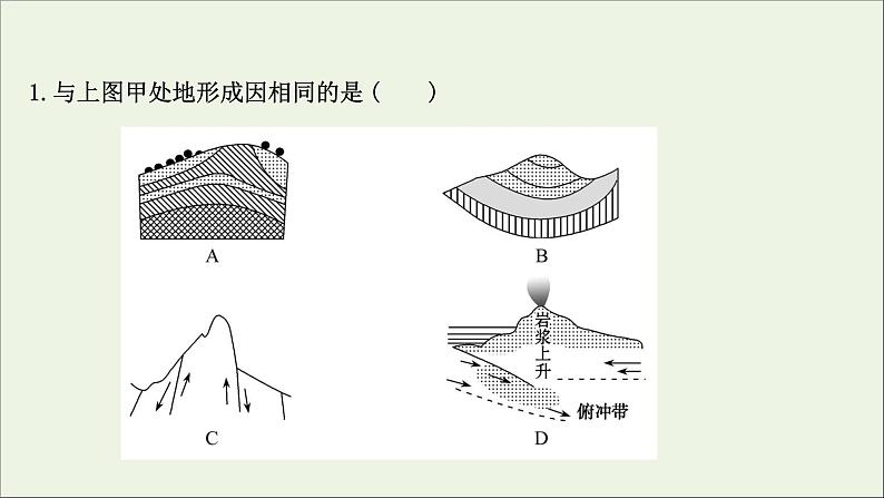 高考地理一轮复习课时作业十四山地的形成课件第3页