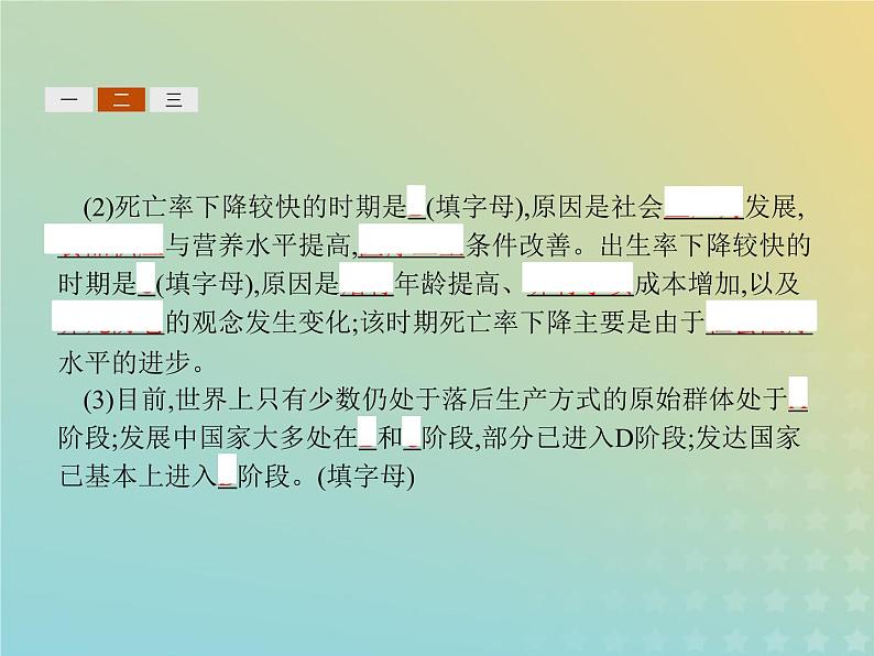 高中地理第一章人口的增长迁移与合理容量1人口增长的模式及地区分布课件中图版必修207