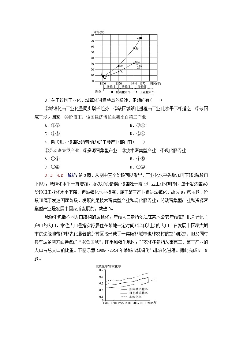 高考地理一轮复习课时练习29城镇化地域文化与城乡景观含解析新人教版02