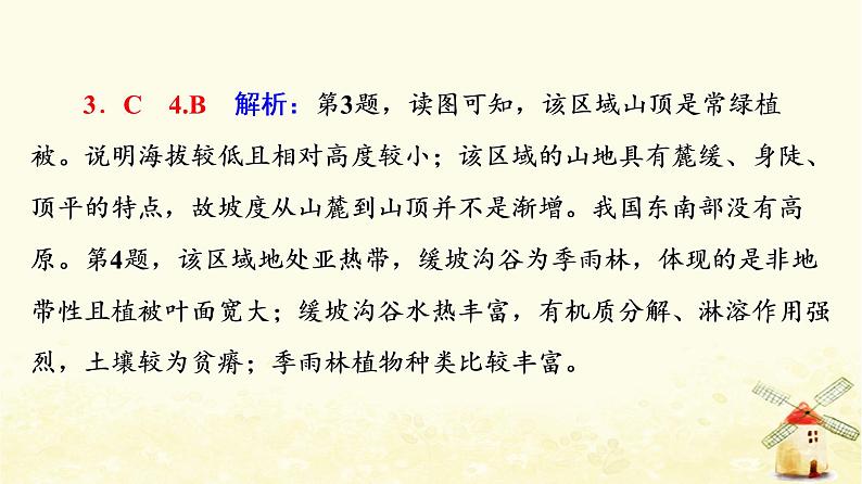 高考地理一轮复习课时练习2等高线地形图和地形剖面图课件新人教版07