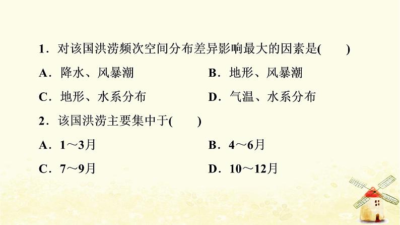 高考地理一轮复习课时练习24气象灾害地质灾害课件新人教版03