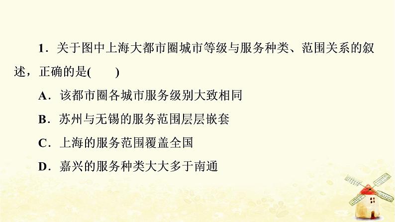 高考地理一轮复习课时练习38城市的辐射功能课件新人教版03