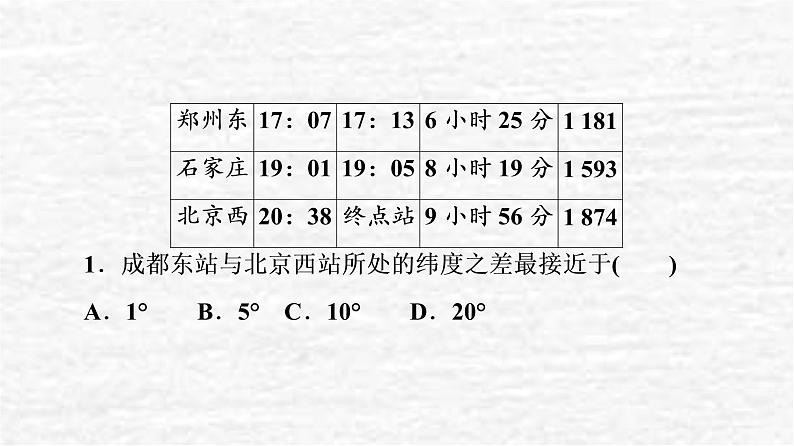 高考地理一轮复习课时质量评价1经纬网与地图课件鲁教版03