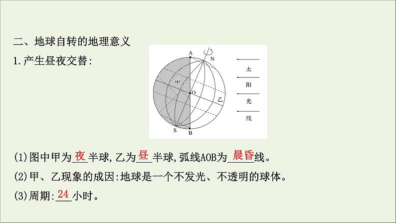 高考地理一轮复习第二单元从宇宙中看地理环境第三节地球自转及其地理意义课件鲁教版07