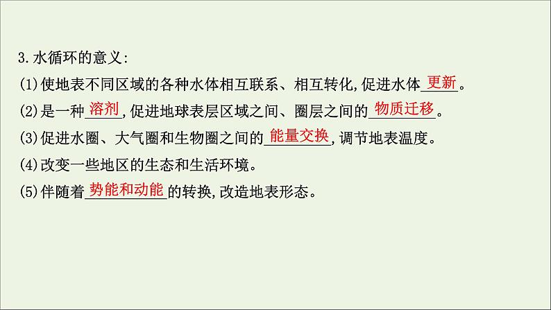 高考地理一轮复习第四单元水体运动的影响第一节水循环与陆地水体及其相互关系课件鲁教版06