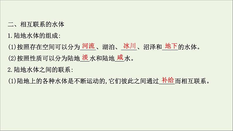 高考地理一轮复习第四单元水体运动的影响第一节水循环与陆地水体及其相互关系课件鲁教版08