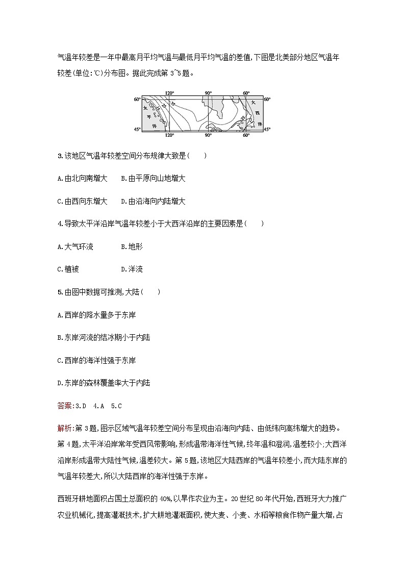 高考地理一轮复习课时规范练36世界地理含解析新人教版02