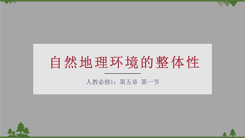 人教版高中地理必修一5.1自然地理环境的整体性 课件PPT01