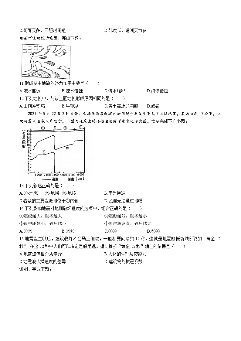 浙江省精诚联盟2021-2022学年高一上学期10月联考地理试题含答案03