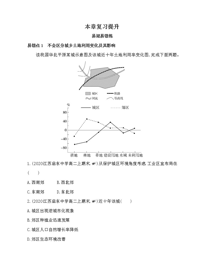 第二章 城镇和乡村复习提升 试卷01