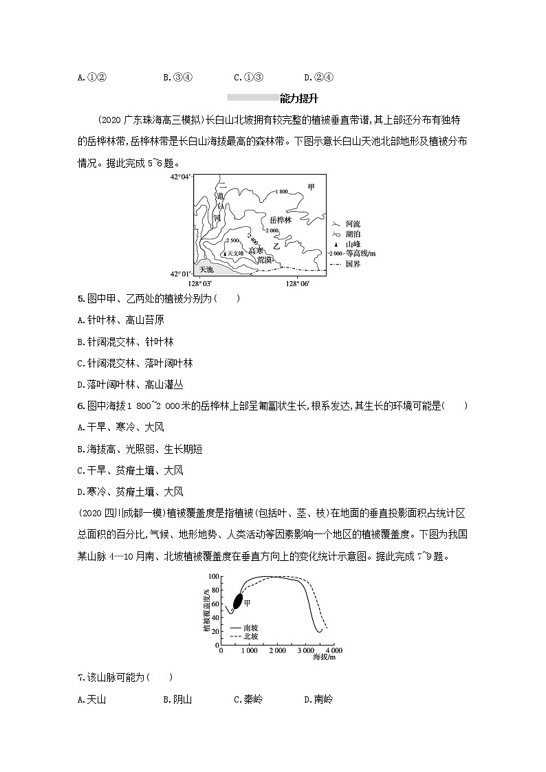 2022高考地理一轮复习课时规范练15自然地理环境的差异性含解析新人教版02