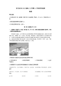 河南省驻马店市2022届高三上学期11月阶段性检测地理试题含答案