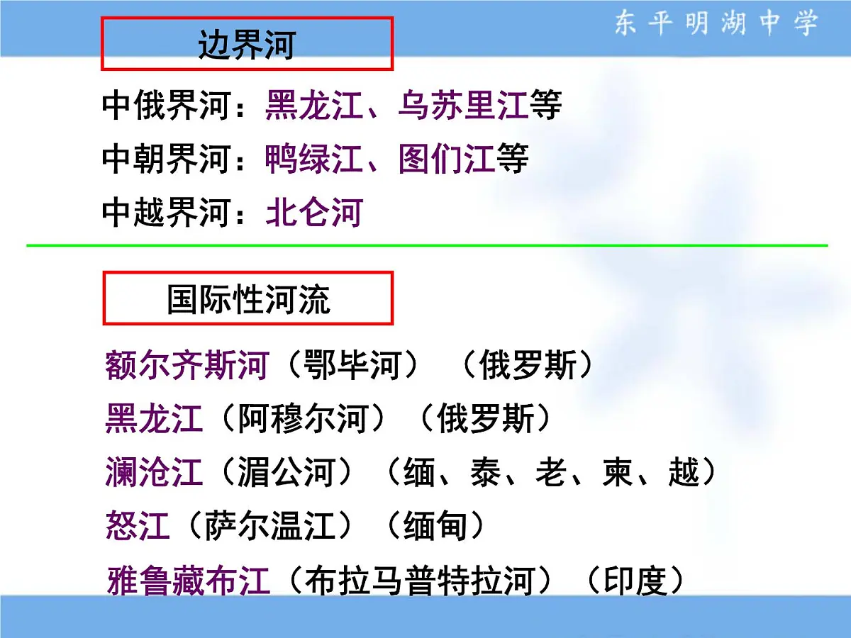 2021届高三 区域地理复习 第二部分 中国地理 第6讲 中国河流和湖泊(第1课时）课件PPT第7页