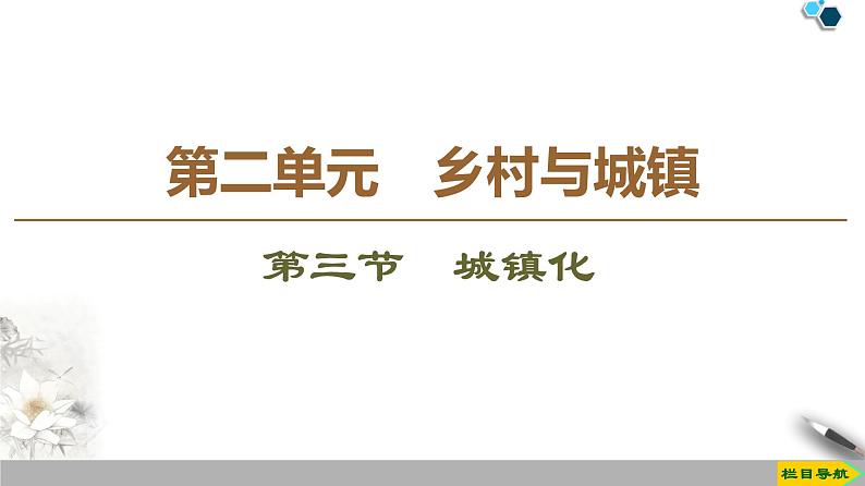 必修2地理新教材鲁教23城镇化ppt_9第1页