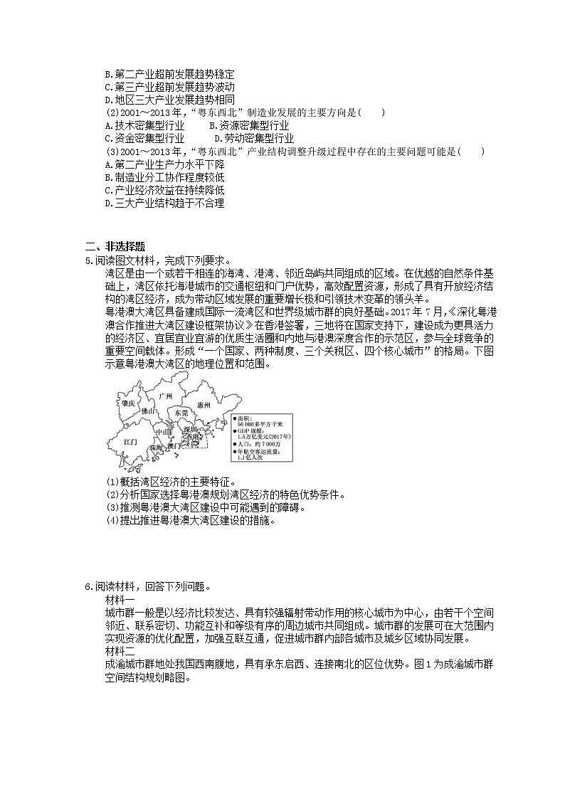 2022年高考地理一轮考点精选练习36《区域工业化与城市化进程》(含详解)03