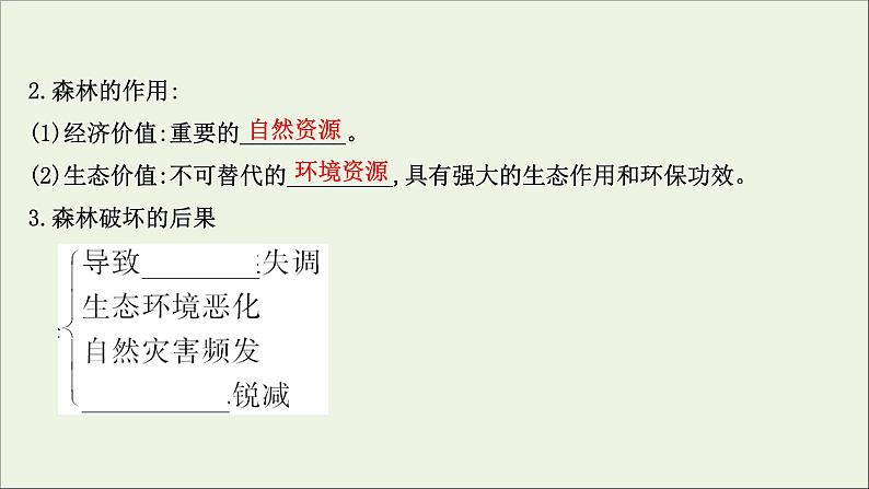 高考地理一轮复习第十二单元区域资源环境与可持续发展第一节第3课时森林的开发与保护课件第5页