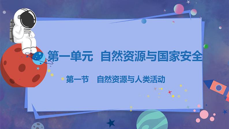 鲁教版地理选择性必修3 1.1 自然资源与人类活动  课件01