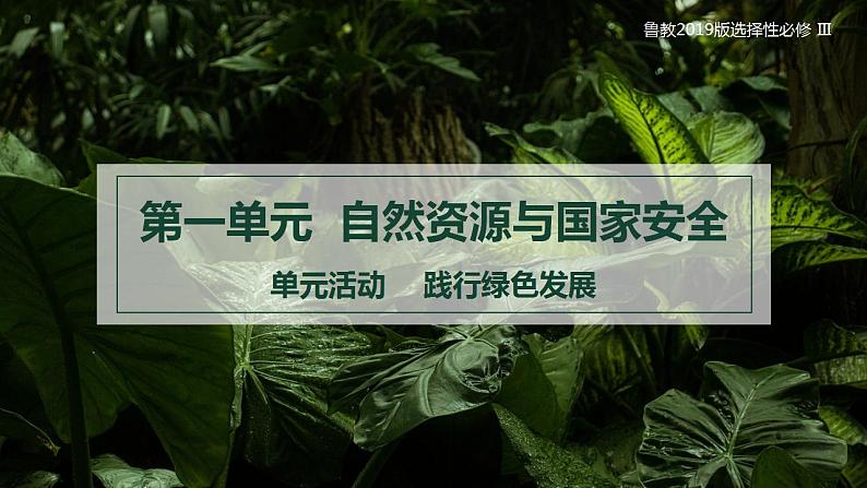 鲁教版地理选择性必修3 第一单元 单元活动 （课件）02