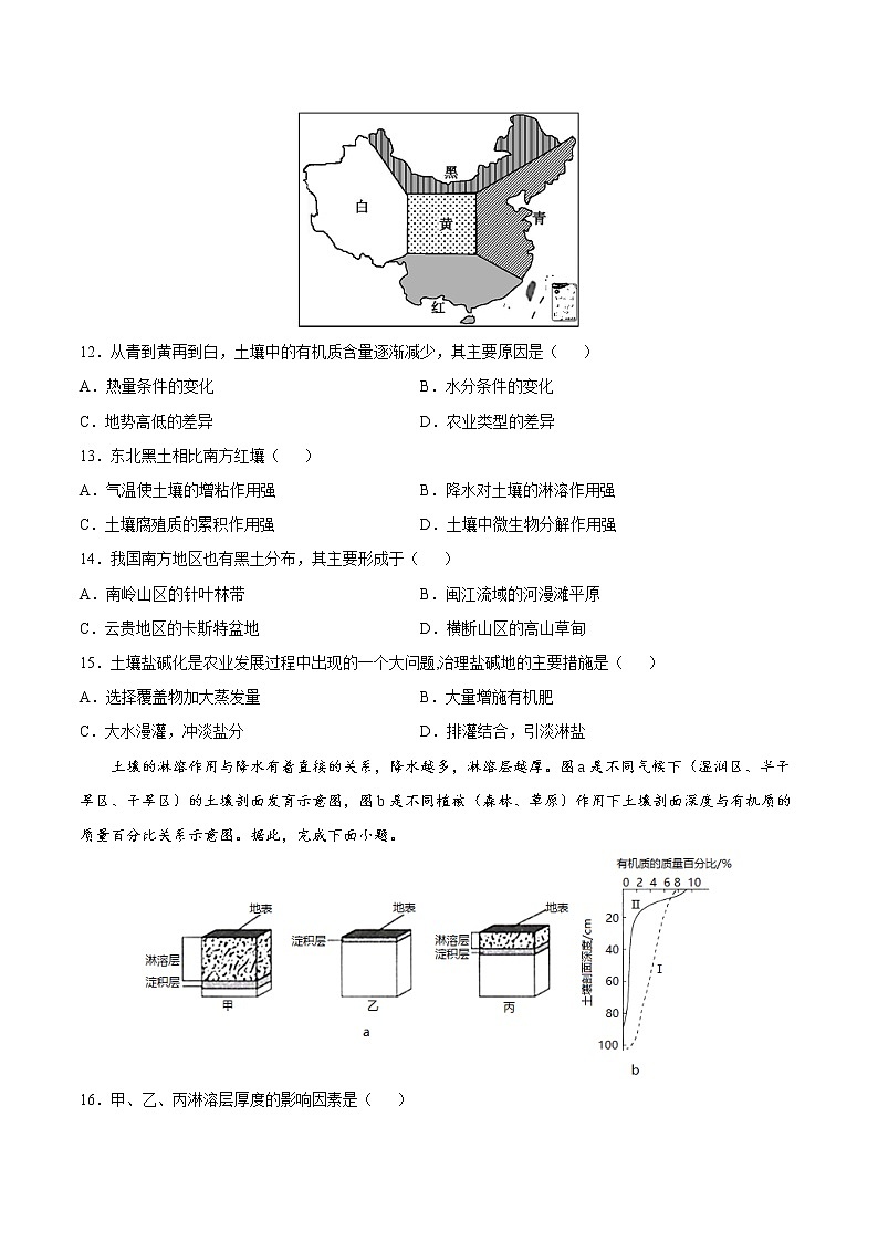 3.4 分析土壤形成的原因（同步练习）鲁教版地理2019必修第一册）03
