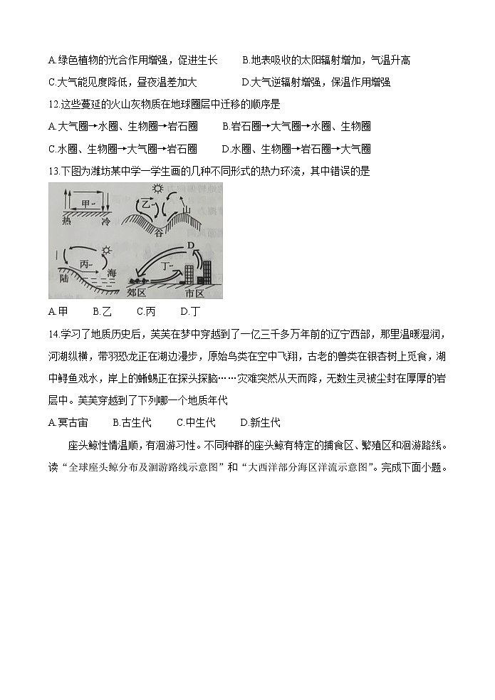 辽宁省沈阳市郊联体2020-2021学年高一上学期期中考试地理试题（含答案）03