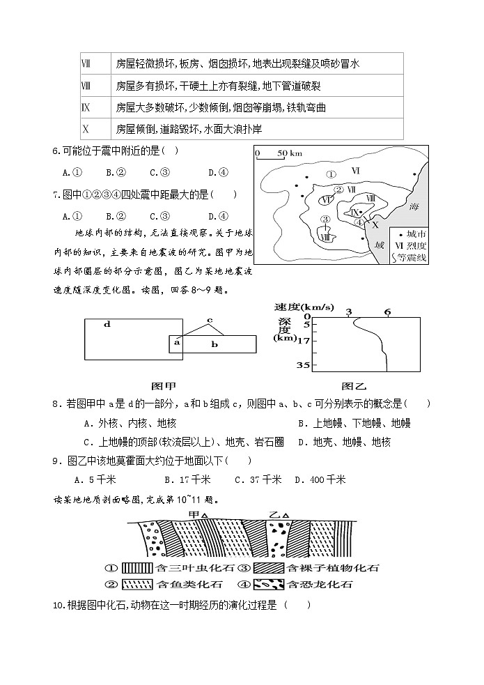 河北省邯郸市大名一中、磁县一中，邯山区一中，永年一中等六校2020-2021学年高一上学期期中考试地理试题（含答案）02