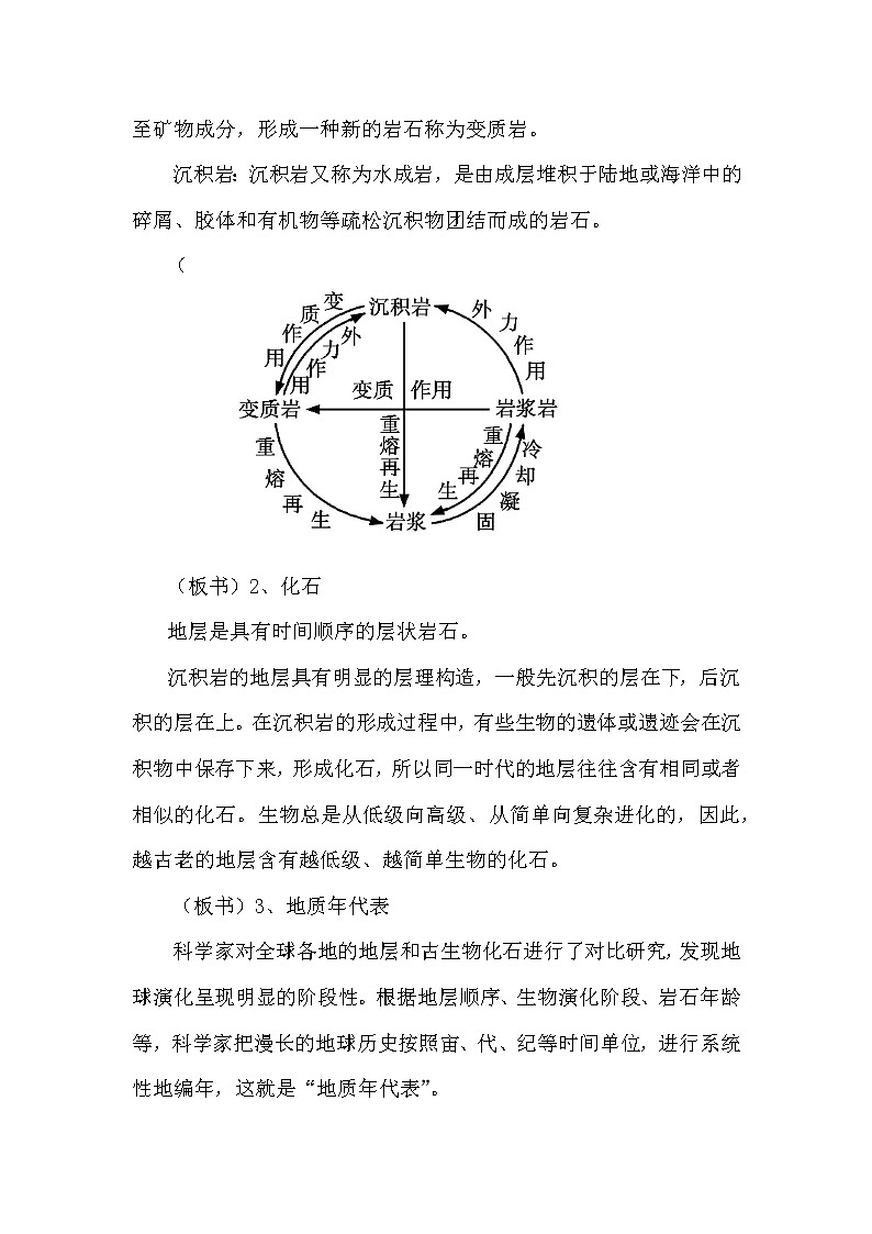 1.3 地球的历史3 教案 高中地理新人教版必修第一册（2021年）第3页