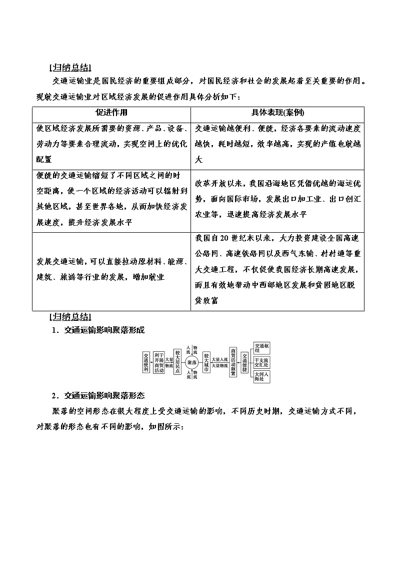 2020-2021学年高中地理新人教版必修第二册 第四章 第一节 区域发展对交通运输布局的影响 学案（含答案）第2页