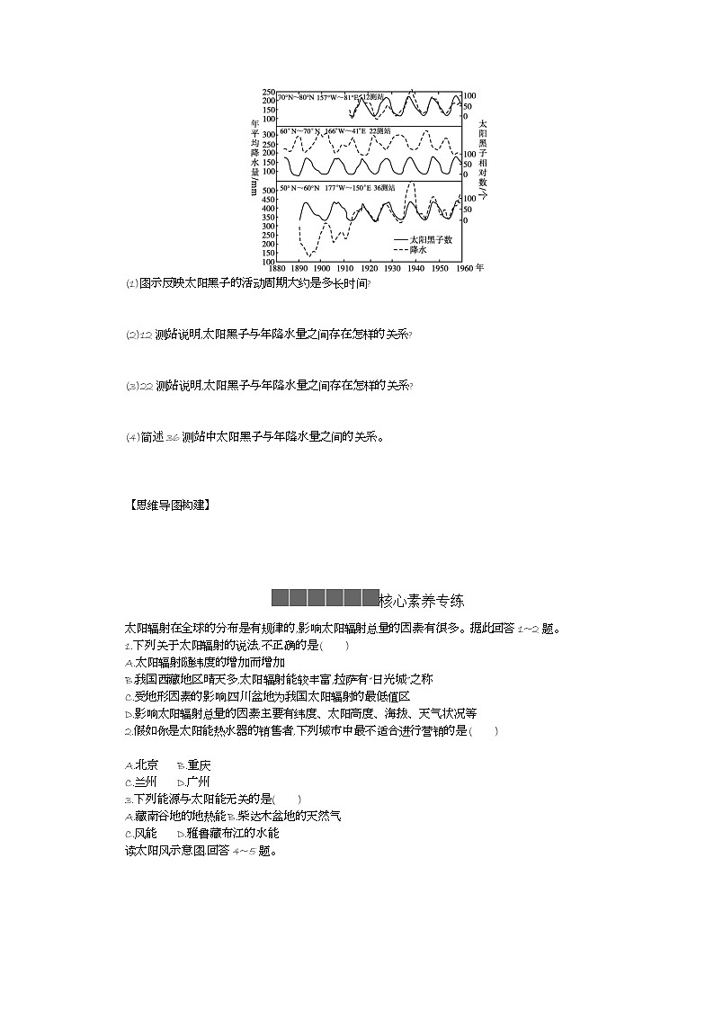 2021-2022学年高中地理新人教版必修第一册 1.2太阳对地球的影响 学案二第3页