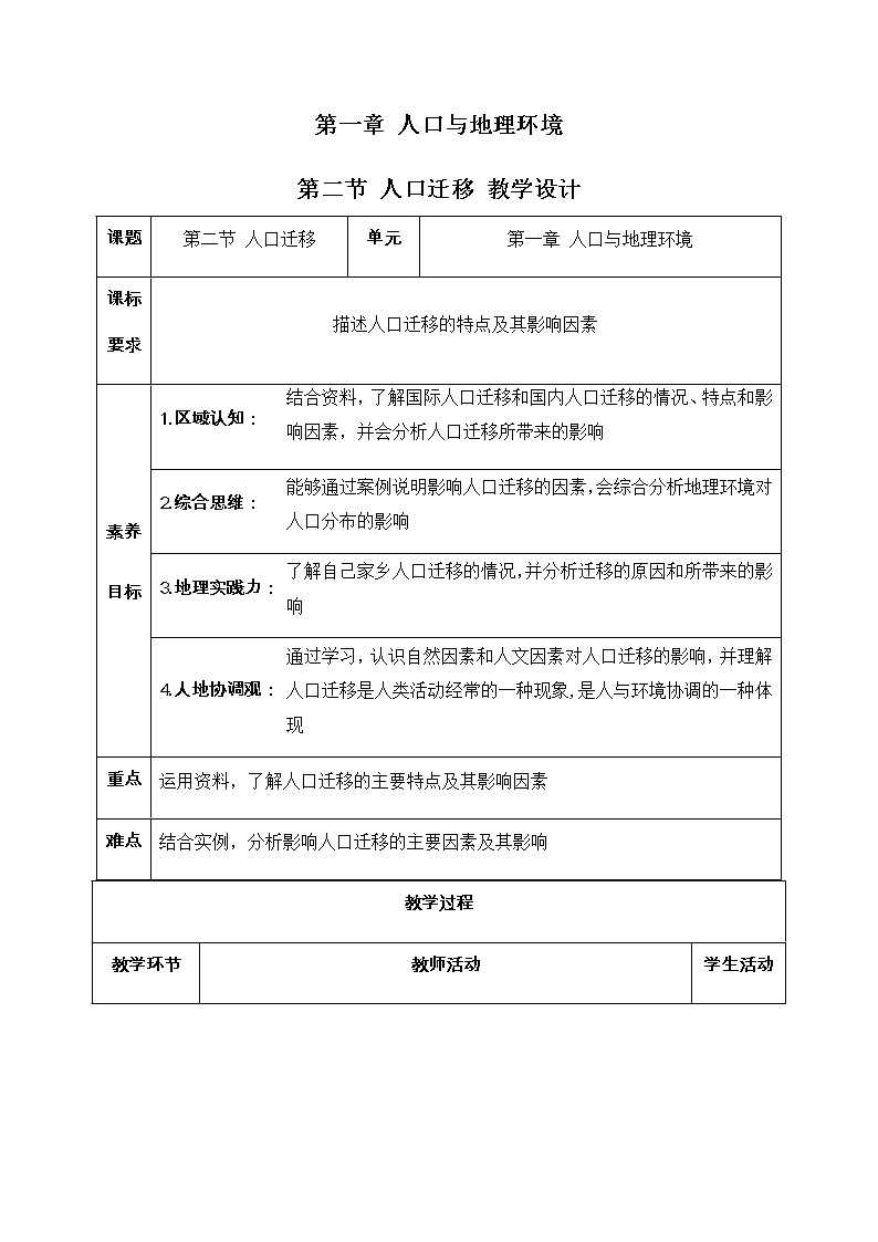 1.2 人口迁移 同步课件（43张PPT）+教学设计+视频素材01