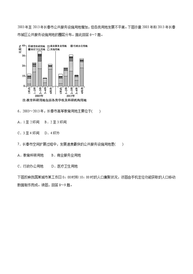 【新教材精创】2.1 城乡空间结构 同步练习（1）-湘教版高中地理必修第二册03