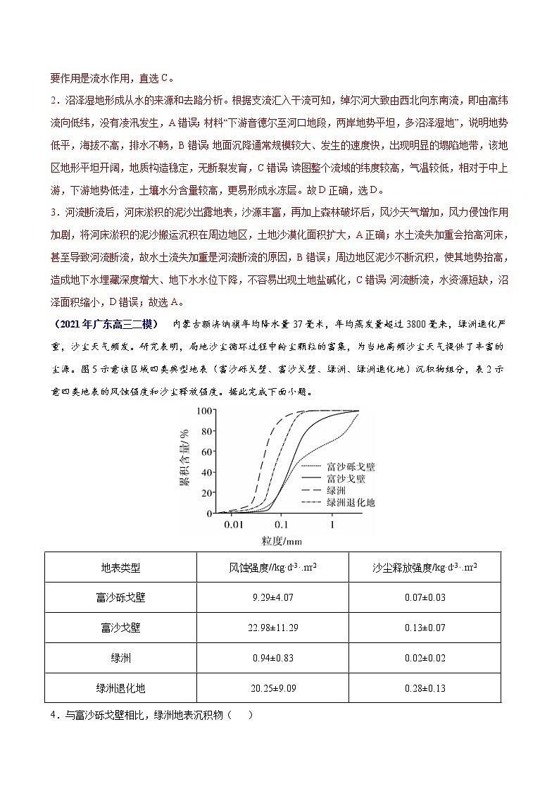 专题13 区域生态环境建设-2021年高考真题和模拟题地理分项汇编（广东新高考专用）03