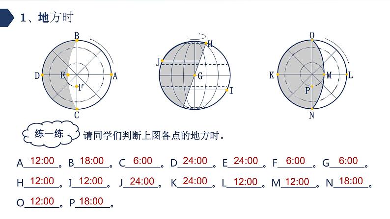 【新教材精创】1.1.2 地球自转的意义 课件-鲁教版高中地理选择性必修Ⅰ(共39张PPT)07