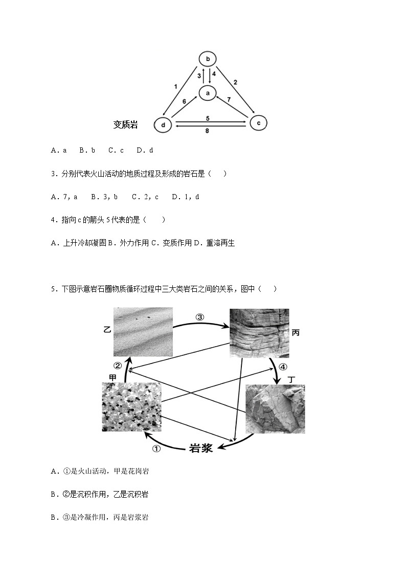 【新教材精创】2.1 岩石圈的组成及物质循环 同步训练-鲁教版高中地理选择性必修Ⅰ02