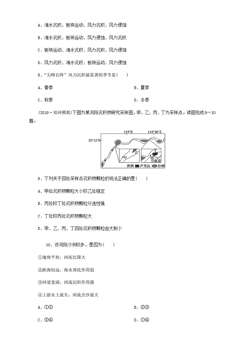 【新教材精创】2.2 地形变化的动力（第2课时）同步训练-鲁教版高中地理选择性必修Ⅰ03