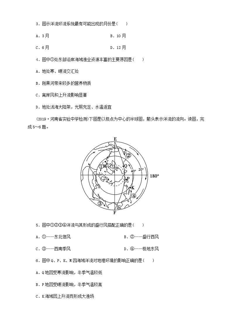 【新教材精创】4.2 洋流及其影响  同步训练-鲁教版高中地理选择性必修Ⅰ02