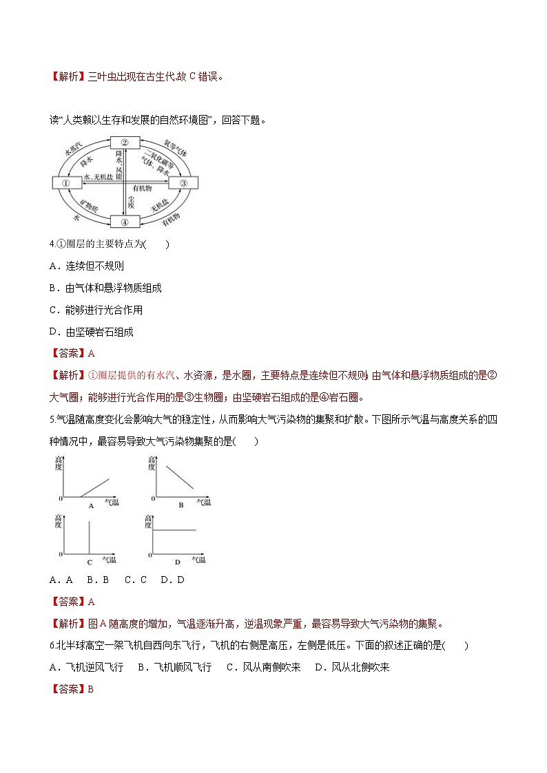 【新教材精创】期末测试卷（二）（2）-鲁教版高中地理必修第一册02