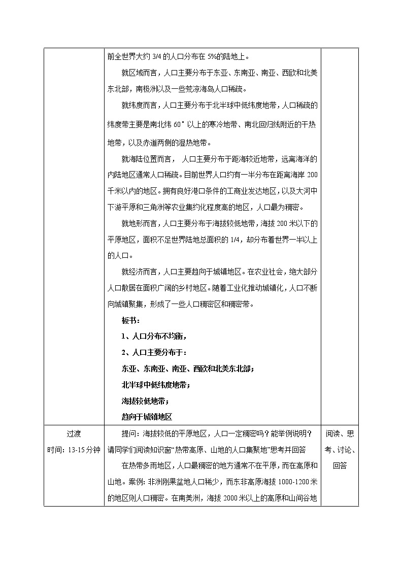 【新教材精创】1.1 人口分布教学设计（2）-鲁教版高中地理必修第二册03