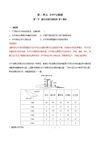 鲁教版 (2019)必修 第二册第二单元 乡村与城镇第一节 城乡内部空间结构第1课时练习题