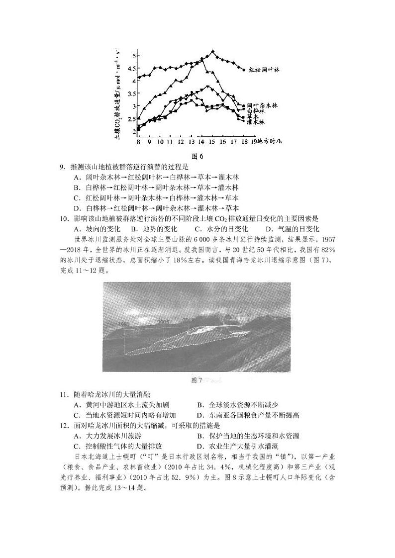 安阳市2020届高三毕业班第一次调研考试地理练习题03