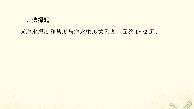 2022届高考地理一轮复习课后集训11海水的性质和海_气相互作用课件第2页