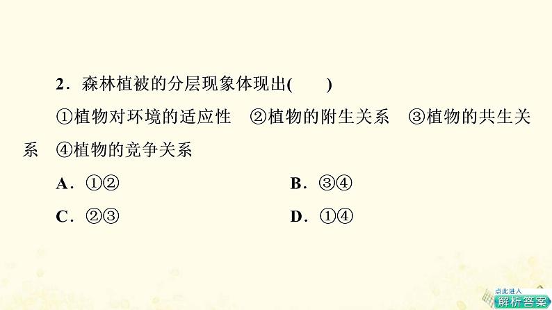 2022届高考地理一轮复习课后集训16植被与土壤课件第4页